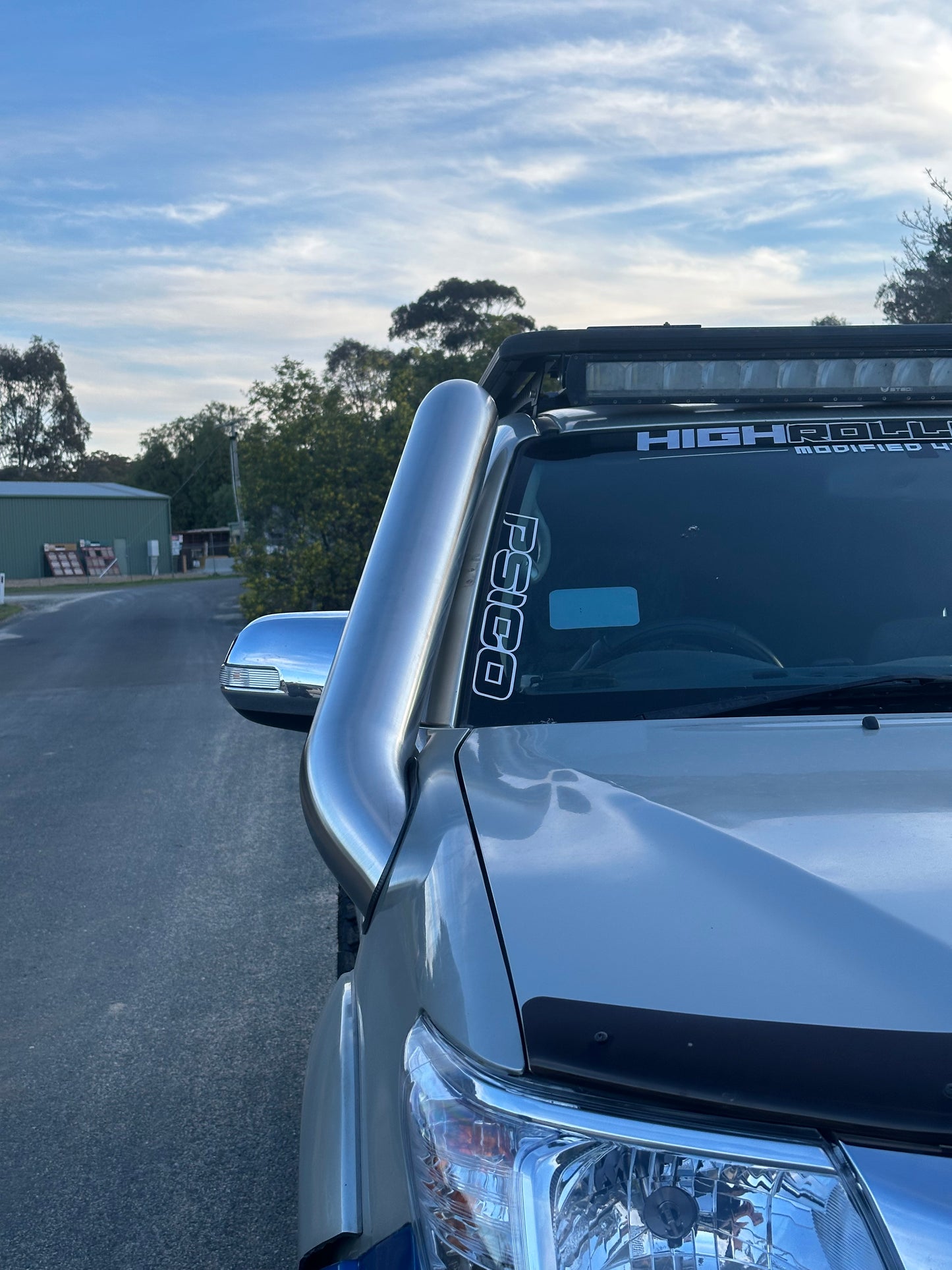 Toyota Hilux n70 short entry 5” low cut stainless steel snorkel