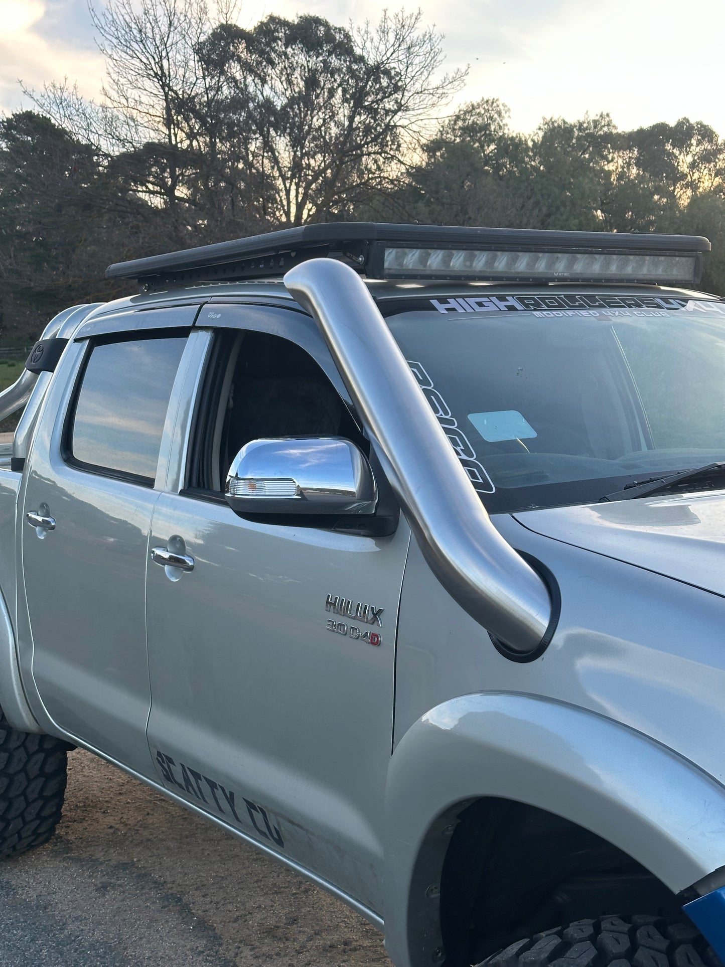 Toyota Hilux n70 short entry 5” low cut stainless steel snorkel