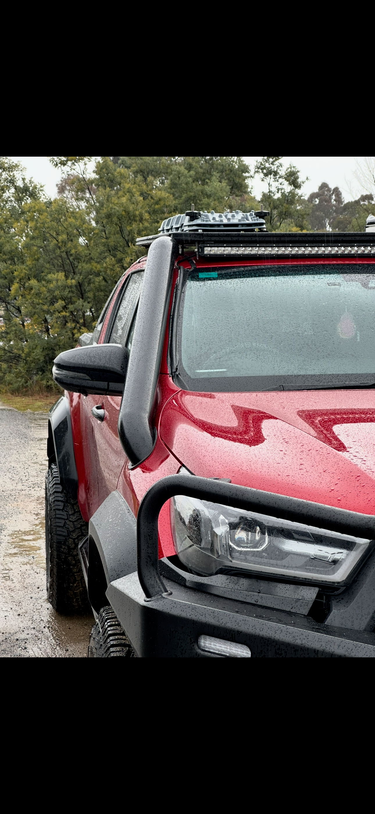 Toyota hilux straight short entry 4” stainless snorkel