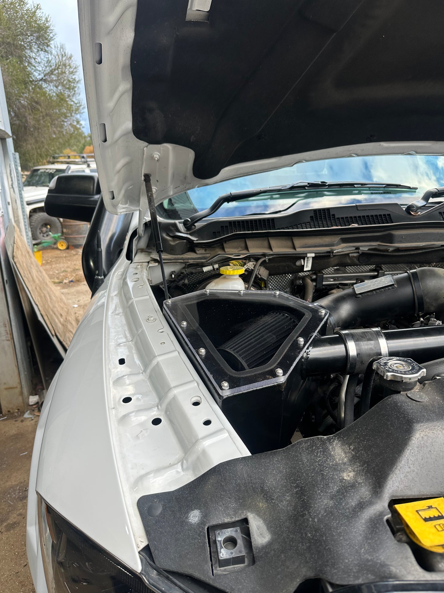 Dodge ds ram duel snorkels an airbox combo both connected