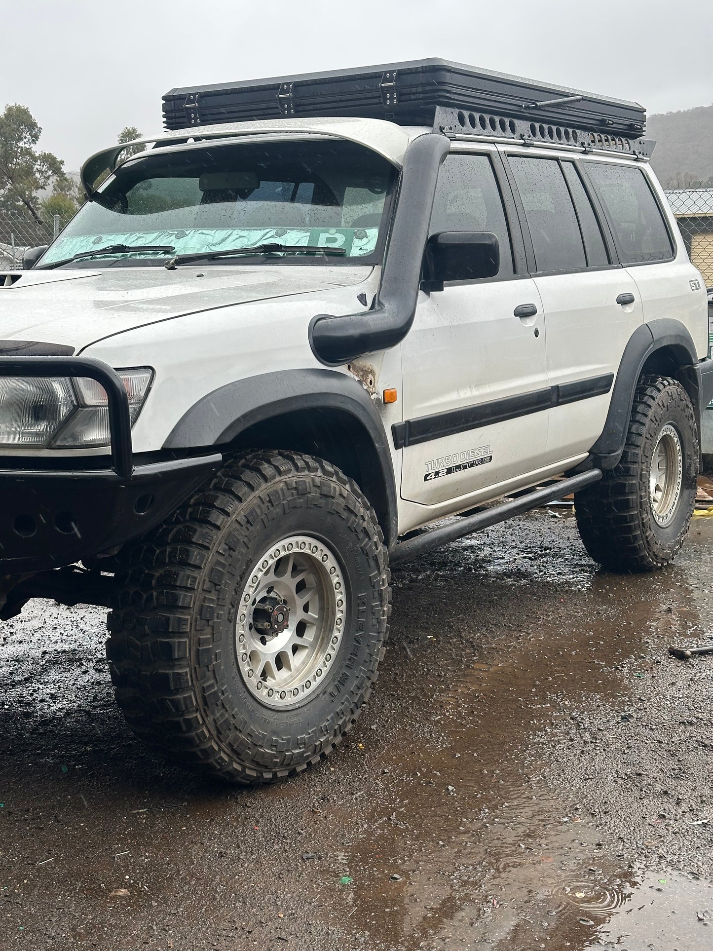 Nissan patrol gu 1-2-3 5” low cut stainless snorkel
