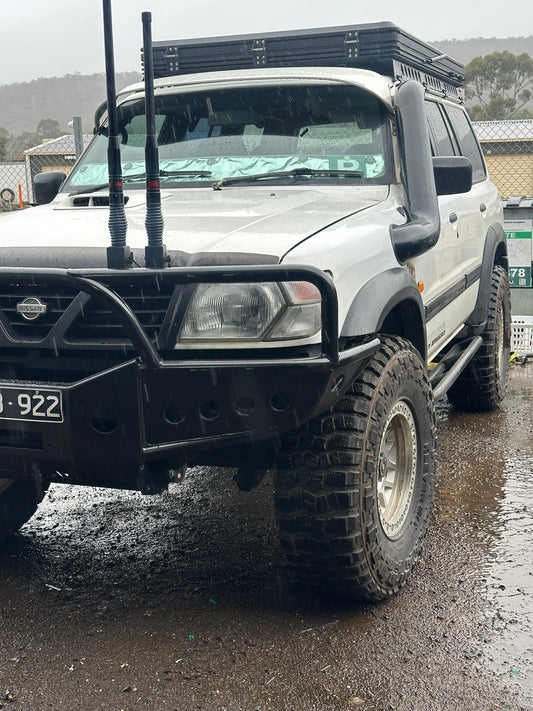Nissan patrol gu 1-2-3 5” low cut stainless snorkel