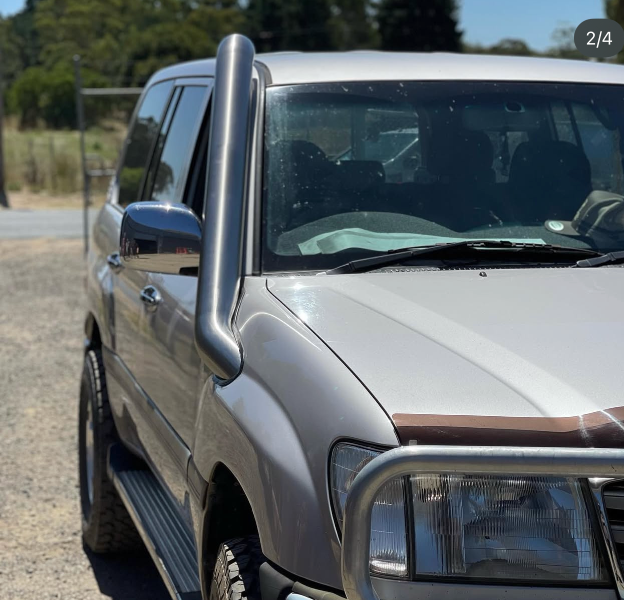 Toyota landcruiser 100-105 series 4inch stainless steel snorkel