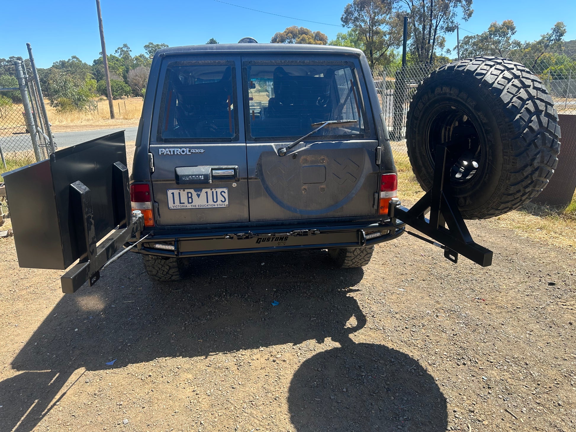 Xgo Rear Bar GQ Rear Bar Dual Swing Aways – Gustoms 4x4 Fabrication